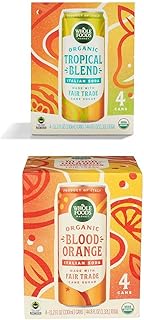 Whole Foods Market Organic Italian Soda Bundle - Tropical Blend & Blood Orange, 11.2 fl oz (Pack of 4 Each)