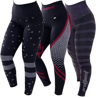 Kit com 3 Leggings Mescla Sublimadas Cintura Alta Suplex