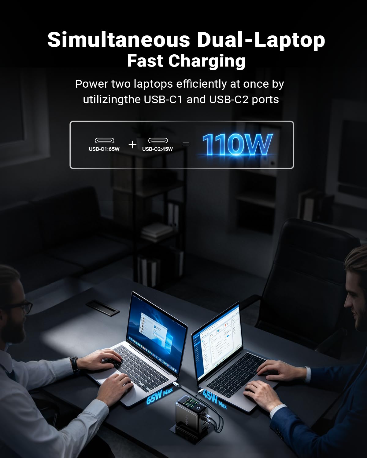 MINIX 140 W Max 4-Port PD3.1 GaN USB C Ladegerät mit 240 W Kabel, Smart Display & Touch Control, faltbarer Reiseadapter mit US/EU/UK Plugs für MacBook, iPad, iPhone17/16, Galaxy S25 Ultra/24