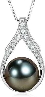 NONNYL Birthday Gifts for Women Wife-Tahitian Black Pearl Necklace for Women, Meaningful Gifts for Mom Wife, Elegant Jewelry Gift for Her, Birthday Anniversary Valentines Day Christmas Graduation Gifts