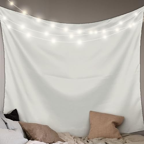 Tapestry Wall Hanging Beige Small 39x59 Inch Solid Color Tapestry for Bedroom, C