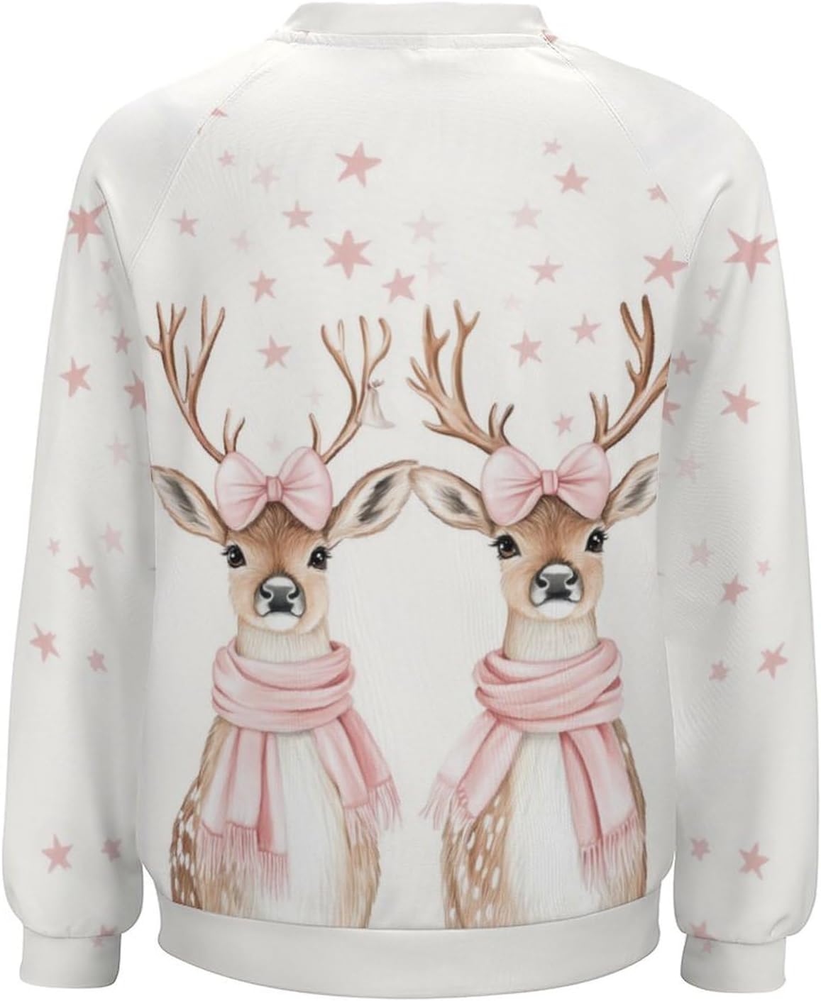 Womens Christmas Sweatshirts Funny Reindeer Graphic Crewneck Pullover Tops Casual Long Sleeve Xmas Shirts - Image 5