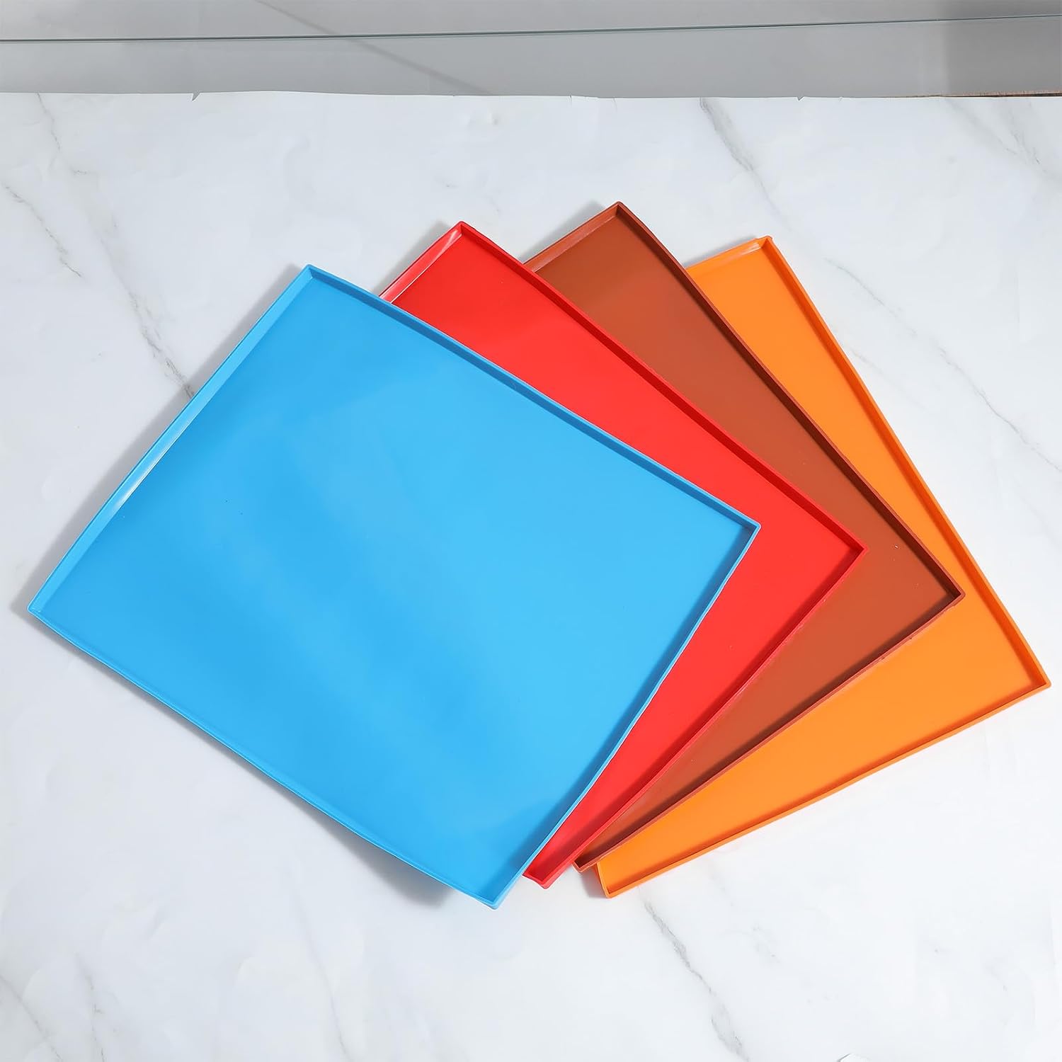 10pcs Set Silicone Dehydrator Sheets Roll Cake Silicone Tray Nonstick Silicones Dehydrator Trays Mats Pan for Jerky Fruit Meat Vegetables Crackers