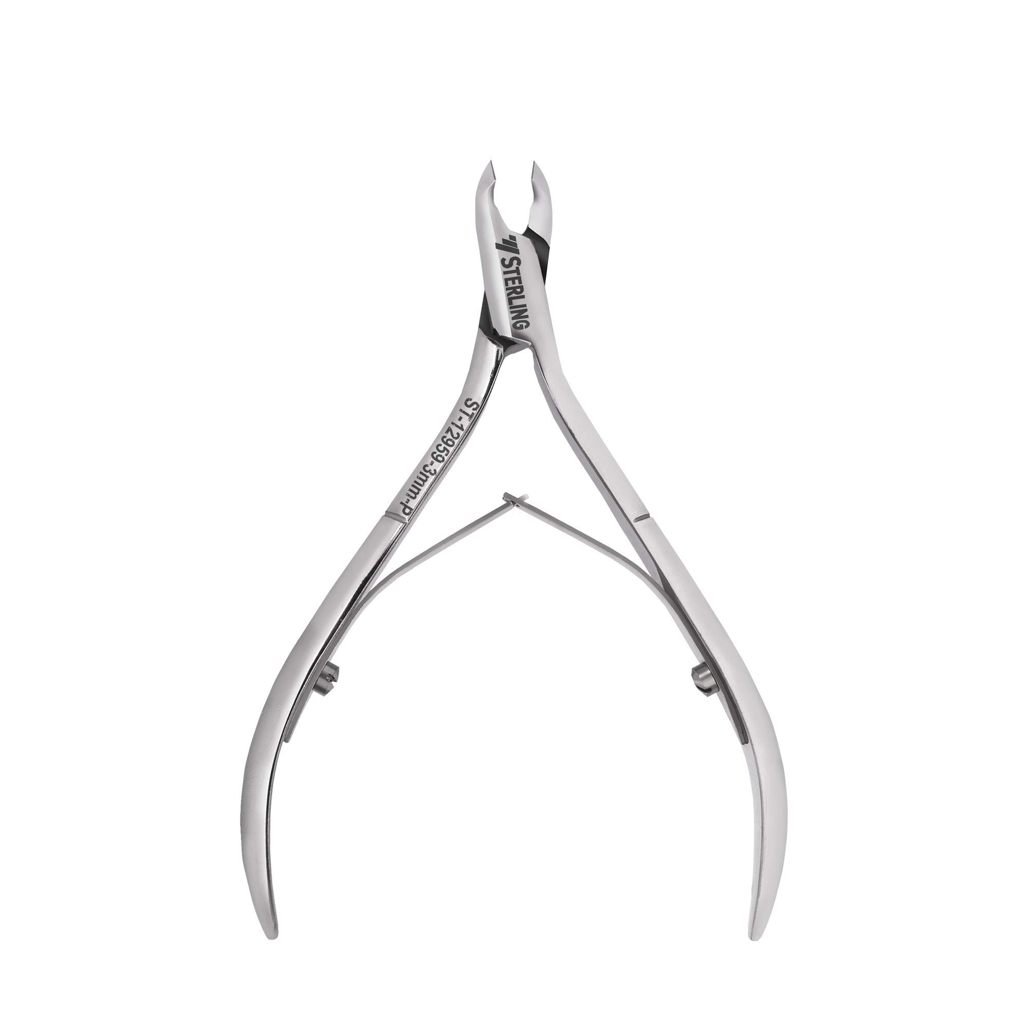 STERLING Profesjonalne cążki do skórek POLEROWANE | długość ostrza 3 mm | ręcznie ostrzone | precyzja, komfort i bezpieczeństwo podczas manicure | nierdzewne ze stali chirurgicznej | ST-12959-3 mm