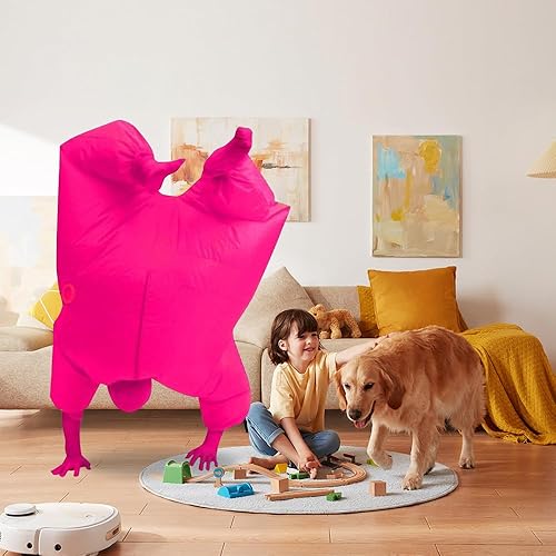 Miniatura 21 de traje inflable para adultos, ideal para disfraz de halloween y fiestas Morado