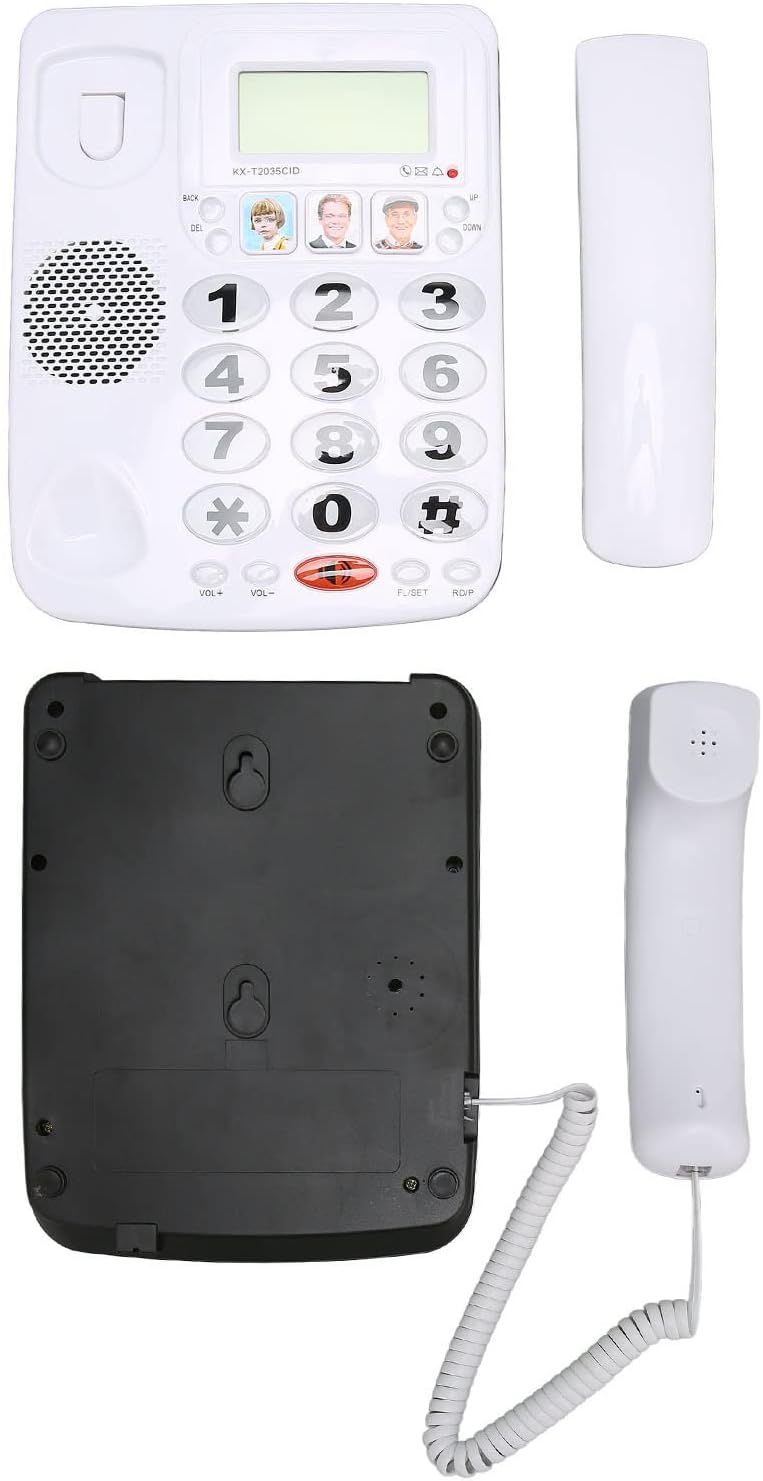 Unten view of Zunate KX-T2035CID phone showing wall mount holes