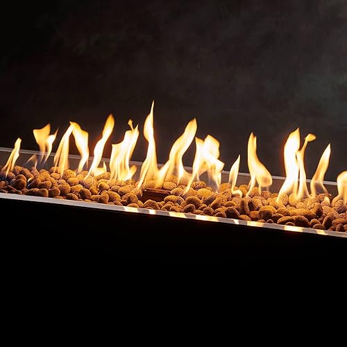 Miniatura 5 de The Outdoor GreatRoom Company Linear Crystal Fire Plus - Kit de quemador electrónico para fogatas (CFP1242DSILP), 12 x 42 pulgadas, propano