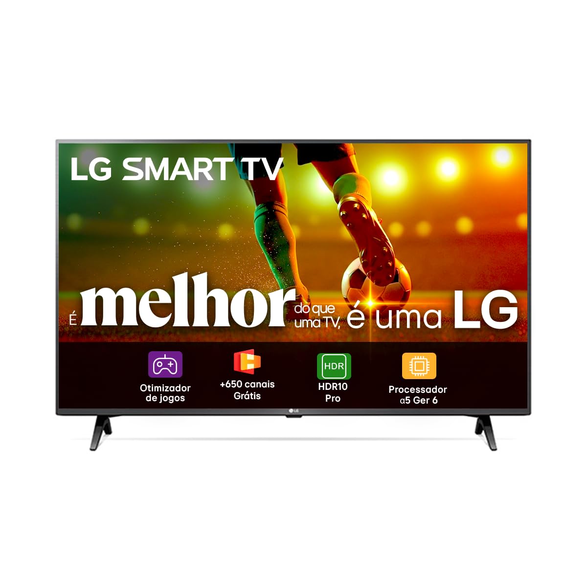 Smart TV 43" LG Full HD 43LR6700 Processador α5 Ger6 AI Alexa integrado LG Channels webOS 23 compatível com Controle Smart Magic
