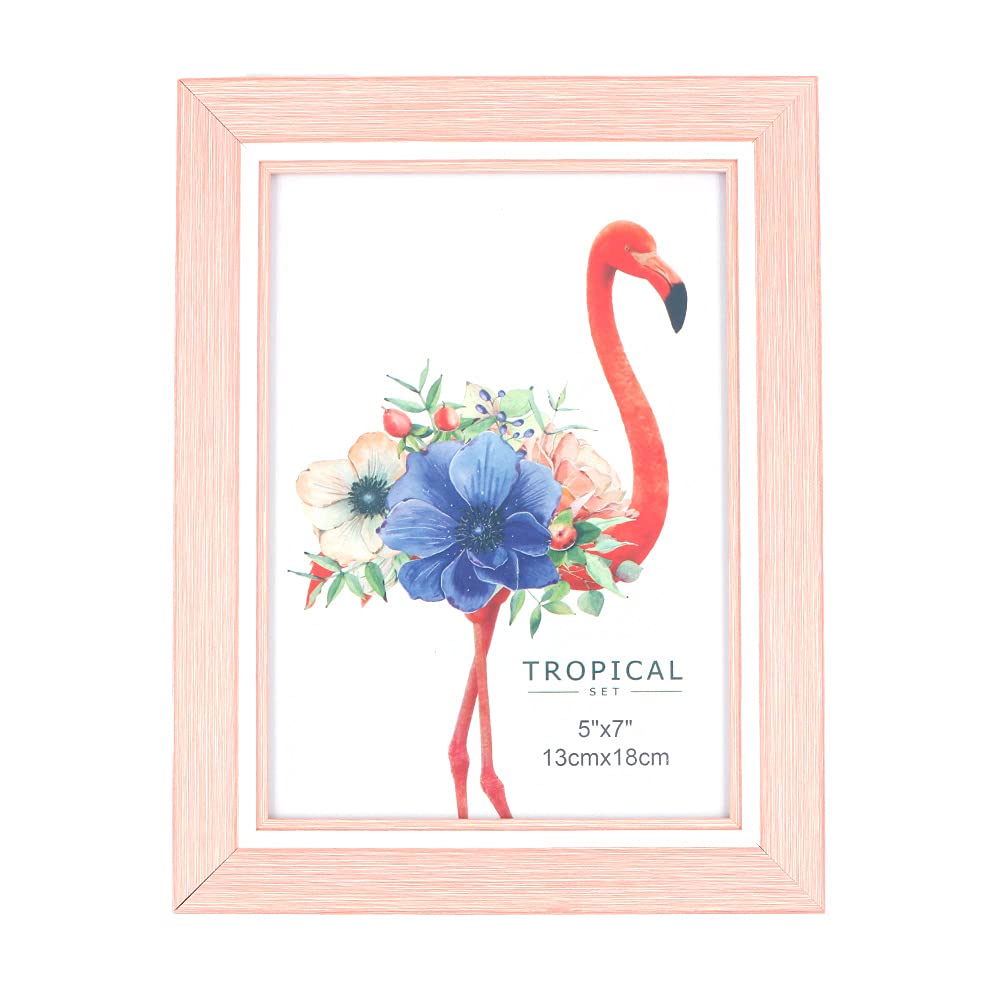 Cornice In Legno Rosa Per Foto 13x18 Cm – Con Vetro, Supporto, Per Tavolo O Parete