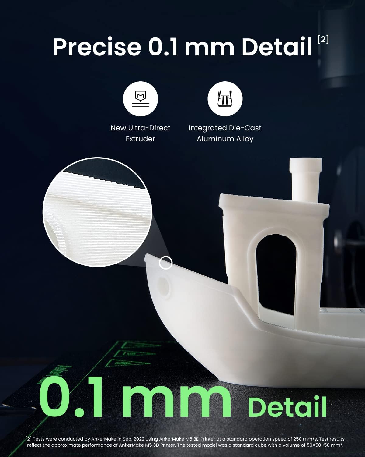 AnkerMake M5 3D Printer, High-Speed, Speed Upgraded to 500 mm/s, Fast Mode, Smooth Detail, Easy to Use for Beginners, Error Detection with AI Camera, Auto-Leveling, Integrated Die-Cast Aluminum Alloy