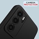 Pikkme Back Cover for Oppo A16 | Camera Protection Shockproof Soft Matte Silicone Bumper Case (Black) gallery image