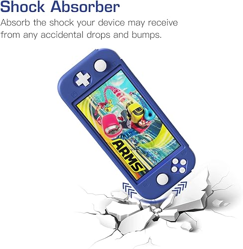 Miniatura 5 de MoKo Funda protectora para Switch Lite, funda de silicona, antiarañazos, absorción de golpes, antideslizante, color azul