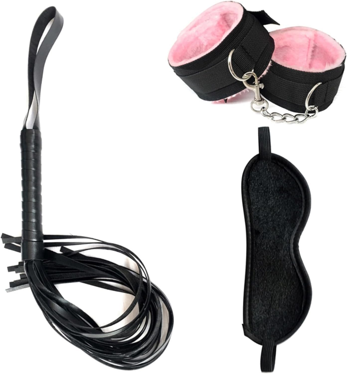 Adult Restraint Bed Restraints Sex Adults Bondaged Queen Sexy Straps with Handcuffs Bondage Restraints for Women Kit Neck to Wrist Adult Toy Kinky Play Set Yoga Sweater 14Pack (Black)