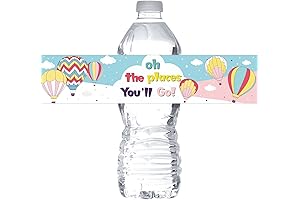 Oh the Places You'll Go Graduation Keepsake - Water Bottle Labels Stickers