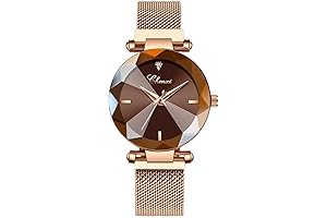 Fashion Women Rose Gold Holographic Watch