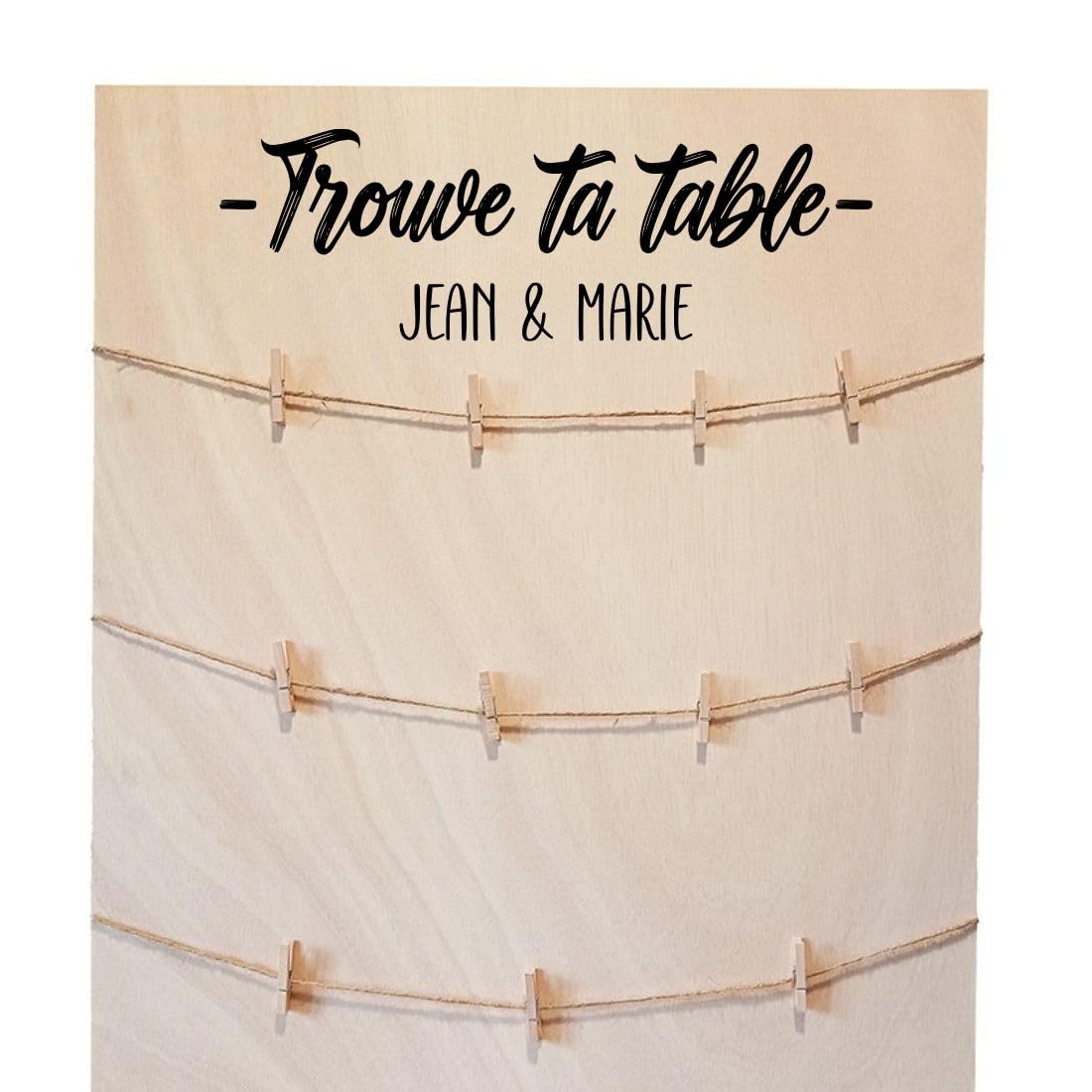 Seating Plan de mariage rustique en bois et corde jusqu'à 12 tables, 60 x 80 cm, plateau pour poser le plan de sièges de vos invités, Seating Chart, Seating Plan original