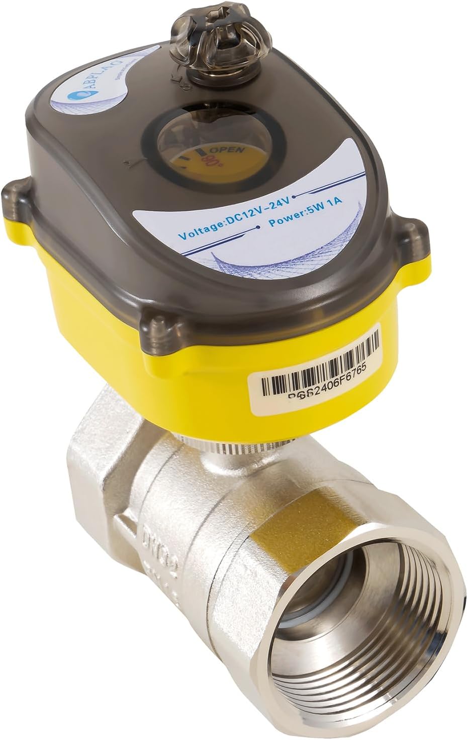 Electric Ball Valve 1 1/4 inch full bore ball valve, 24V actuator AC110V-230V power adapter and automatic return setting. Normally closed electric water valve DN32MM