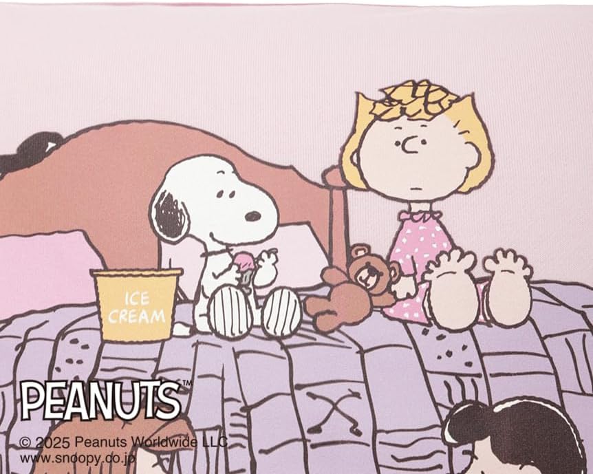 【Sleep】【PEANUTS】オリジナルアート 【真鍮】 裏毛クッションカバー PSGG255846PNKF