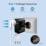 220V to 110V Converter Voltage Converter US to Europe Voltage Converter for Hair Dryer with 2 USB A and 2 USB C, European Travel Adapter Power Converter Adapter Combo from US to Italy UK AUS