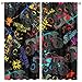 Kazynee Cool Monster Truck Rod Pocket Blackout Curtains for Bedroom Colorful Cartoon Paint Style Monster Trucks Doodle Window Drapes,Thermal Insulated Room Darkening Curtains 2 Panels 45L x 21W