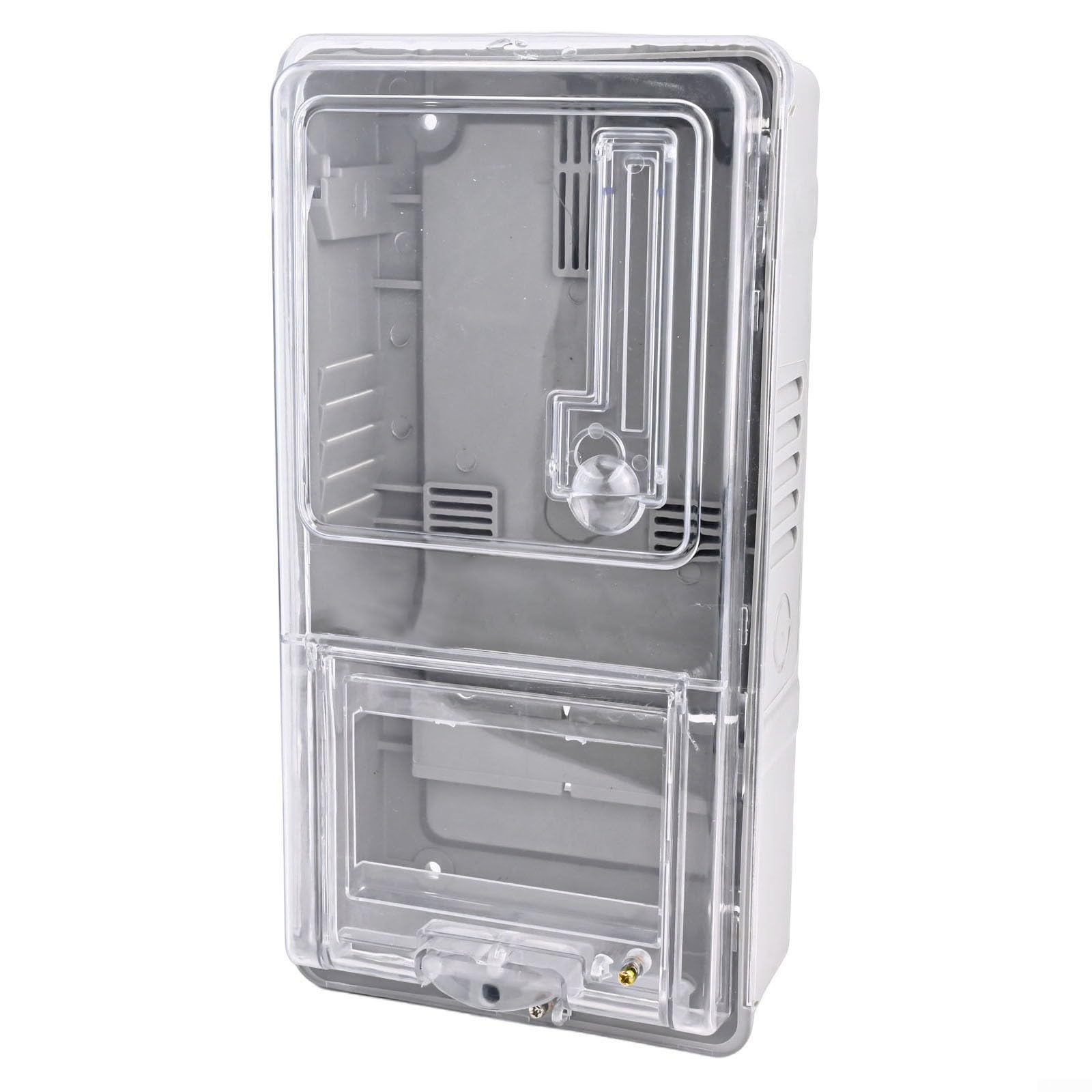 Caja de contador eléctrico monofásico con capacidad de 6 circuitos de rendimiento mejorado en un diseño resistente a la intemperie (A)