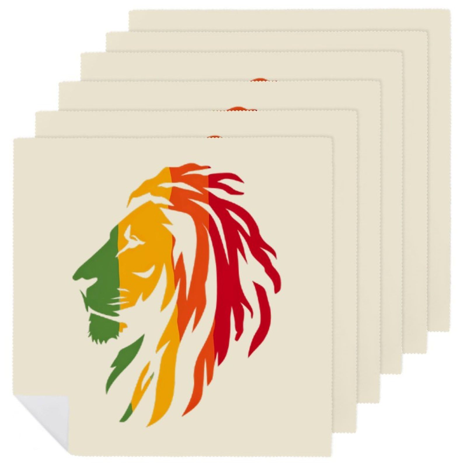 Servilletas de tela Reggae Rasta Lion de alta calidad para restaurantes y hoteles de diseño