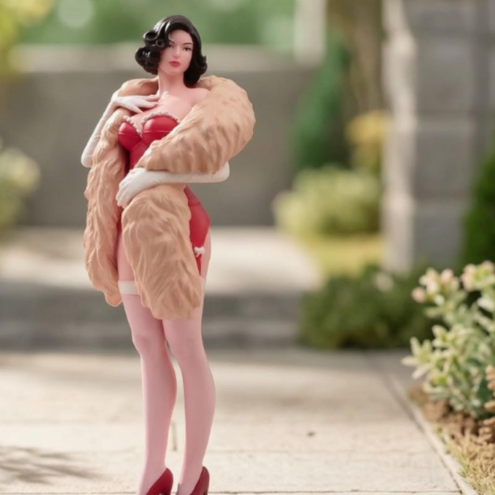 Modellfigur mit Kleid handbemalt Miniatur-Frauenfigur detailreich Dioramafiguren für Modellbauer, Hobbyisten, 1-24 Cloak Beauty