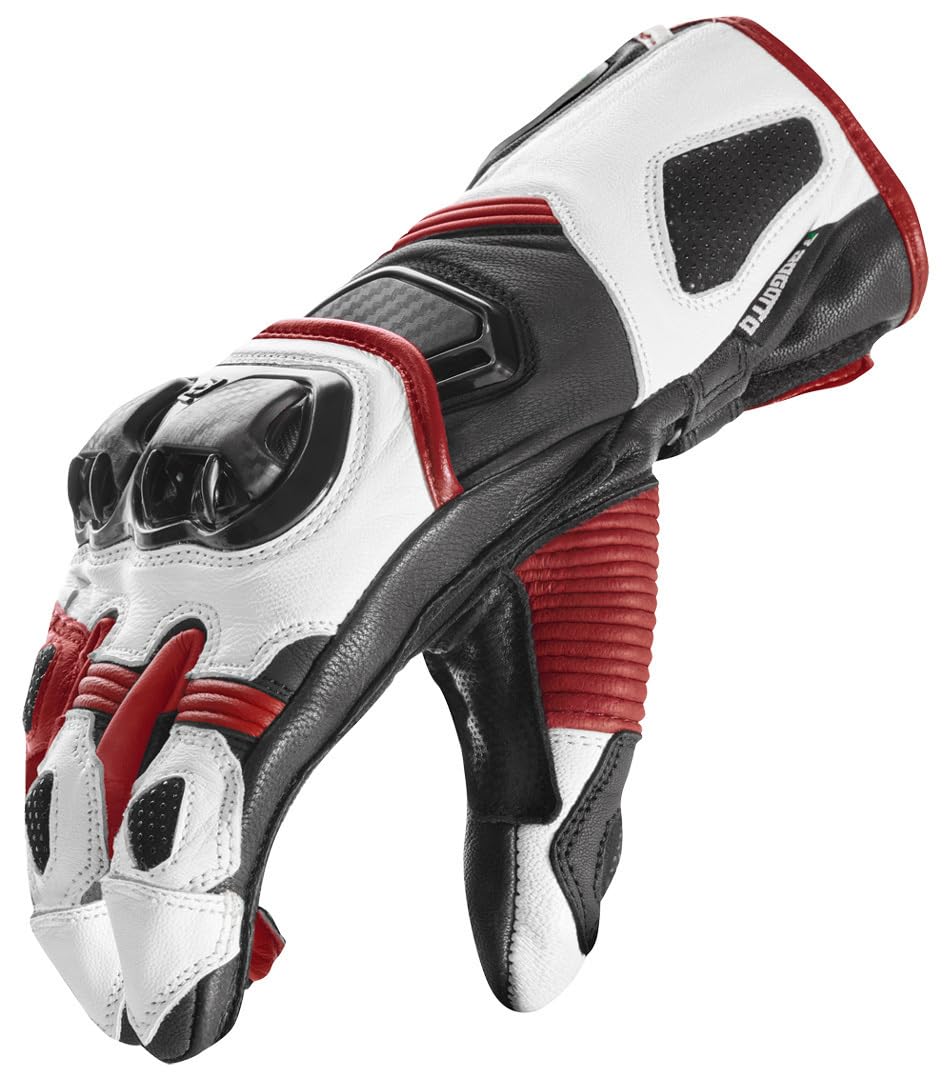 Bogotto Veloce Guanti da moto, nero/rosso/bianco, M