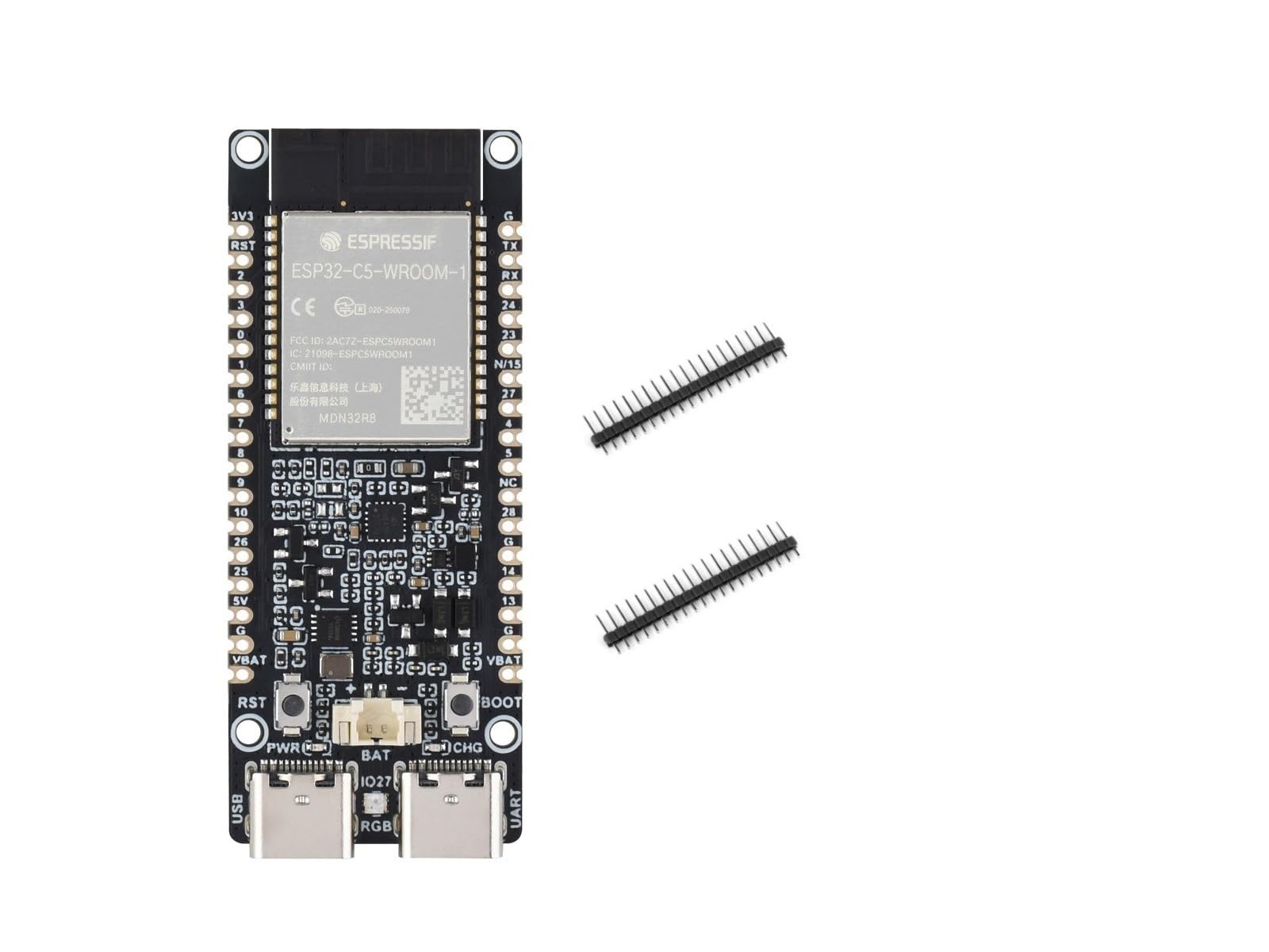 Placa ESP32-C5-WROOM-1 con flash de 32 MB, PSRAM y conectividad Thread Zigbee 8