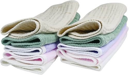 Miniatura 94 de Synrroe Paños de muselina grandes para eructos, paños de muselina para bebés niñas y niños, paquete de 10 extraabsorbentes y suaves de muselina, 6