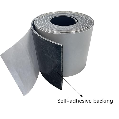 Miniatura 4 de Salimhib Tiras de goma sólida con adhesivo de 18 (0.125 pulgadas) de grosor x 4 pulgadas de ancho x 10 pies de largo, rollos de láminas de goma