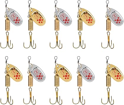 Fishing Spinners Three-Hook Trout Crappie Pike Bluegill Salmon Cod