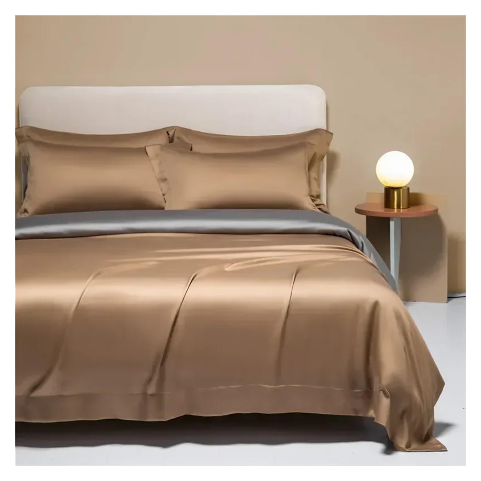 Sbcgfy D Silk Uvet Cover Soli Color Quilt Cover High-Grade Single Ouble King Size Comforter Bedding Cover,Cotton Uvet,-King