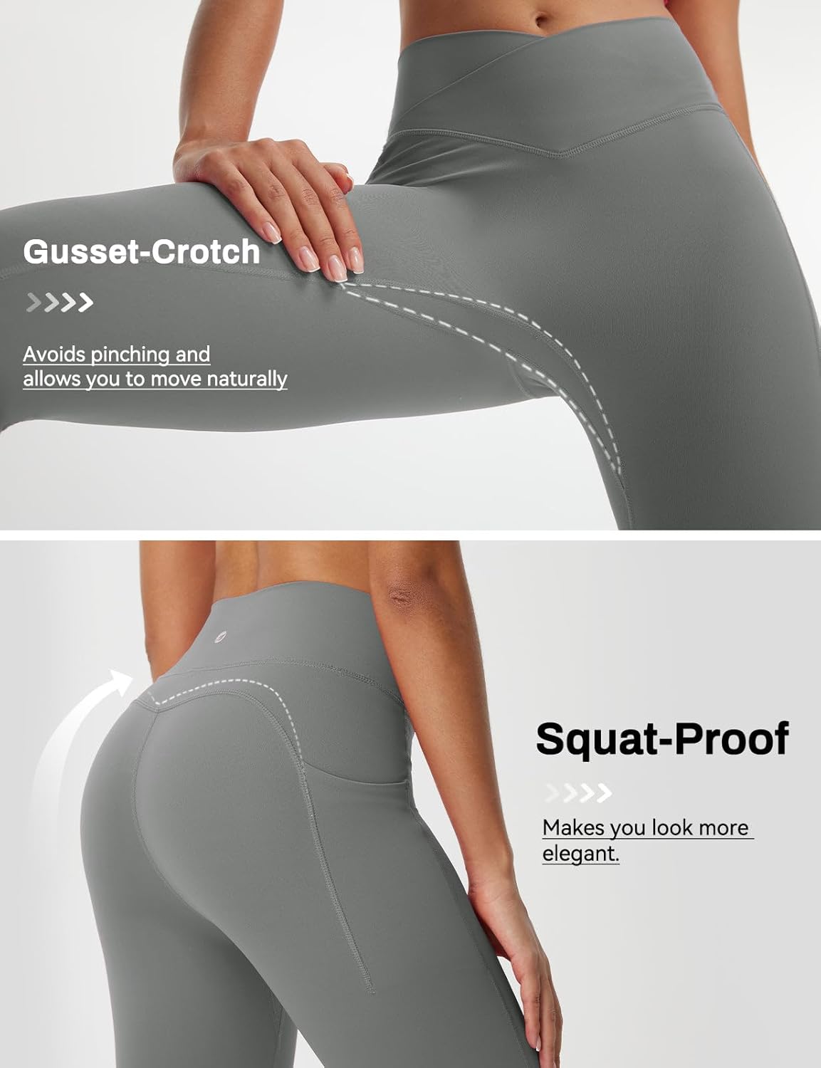 baleaf Women's Capri Leggings with Pockets Knee Length Stretch Casual Exercise Summer Yoga Workout Pants - Image 7