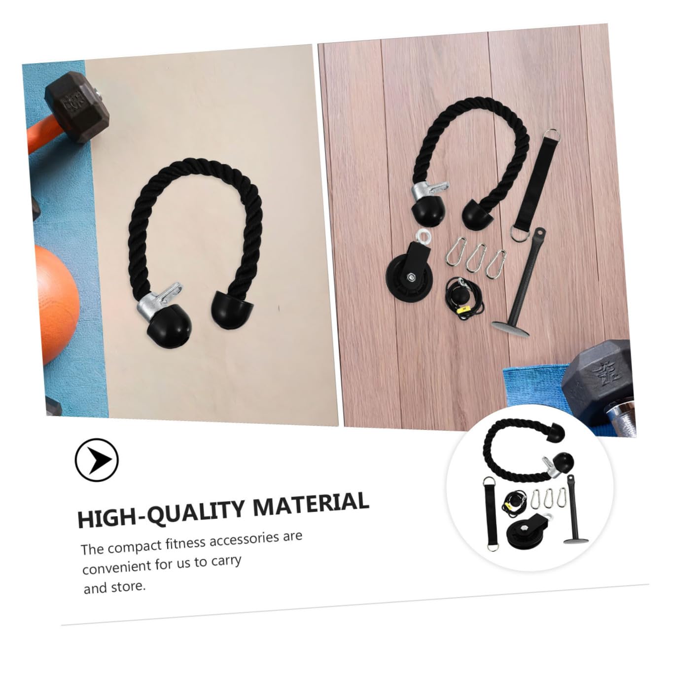 TOYANDONA Equipo Entrenamiento Muscular Tríceps Kit Poleas Gimnasio Duradero Fácil Instalar Usar Materiales Resistentes No Deforma
