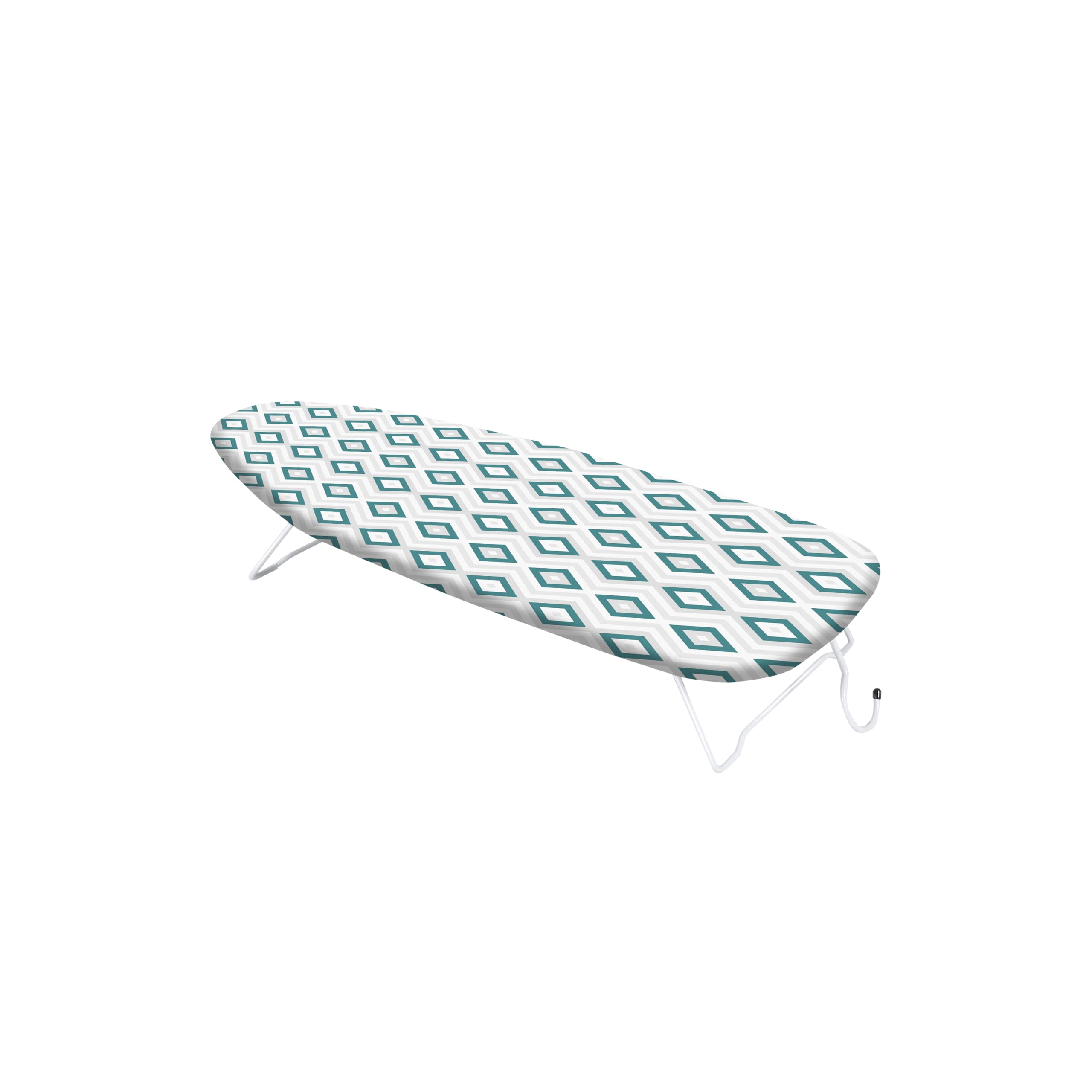 HV HOME VALE Mini Ironing Board, Table top Clothes Pressing Board, Space Saving Design, Foldable Iron Board Rack Available in Green or White Colour (Green)