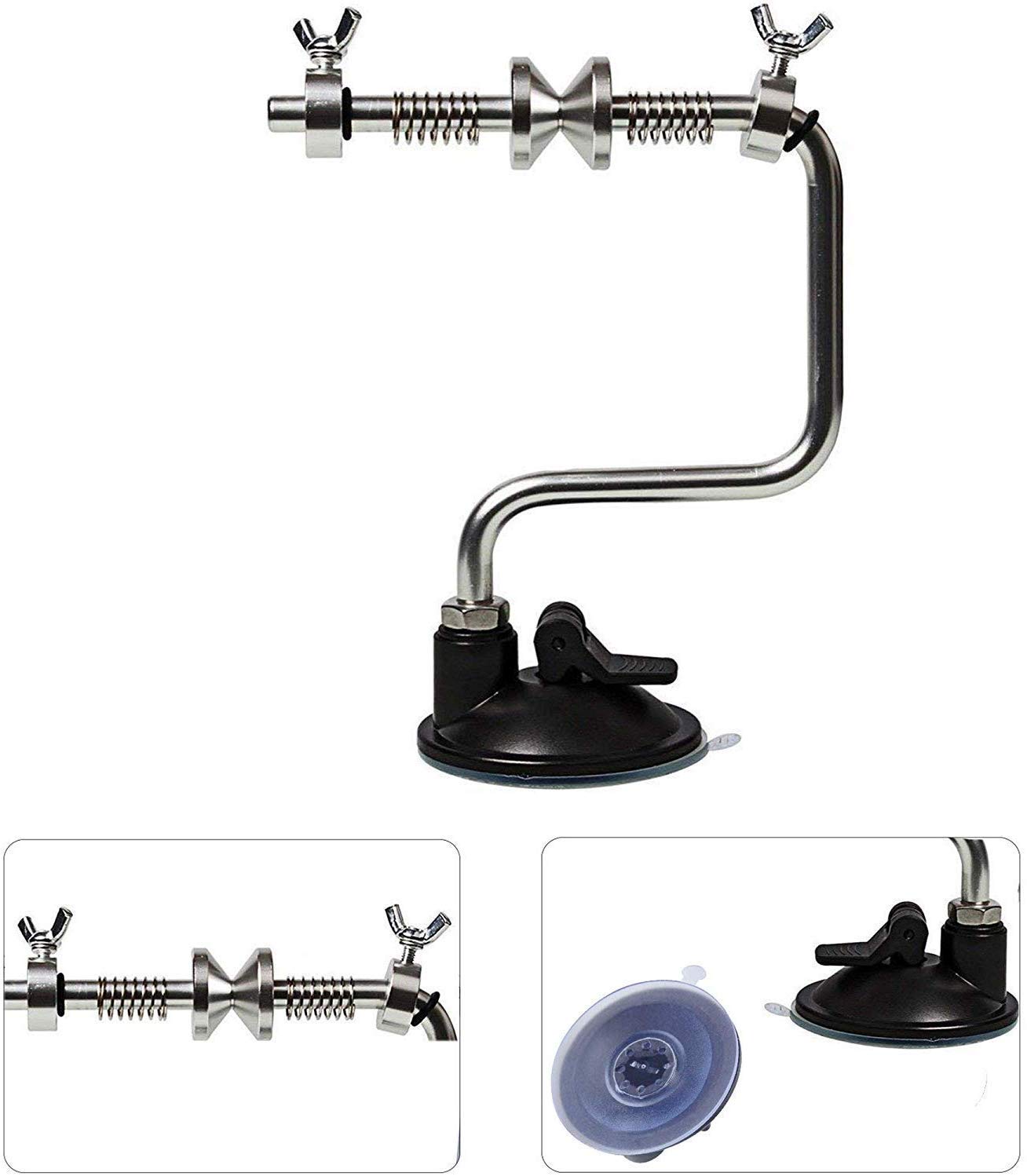 Alluminio Regolabile Pesca Linea Bobina Winder Spooler con Sistema di Controllo Ventosa e Bobina