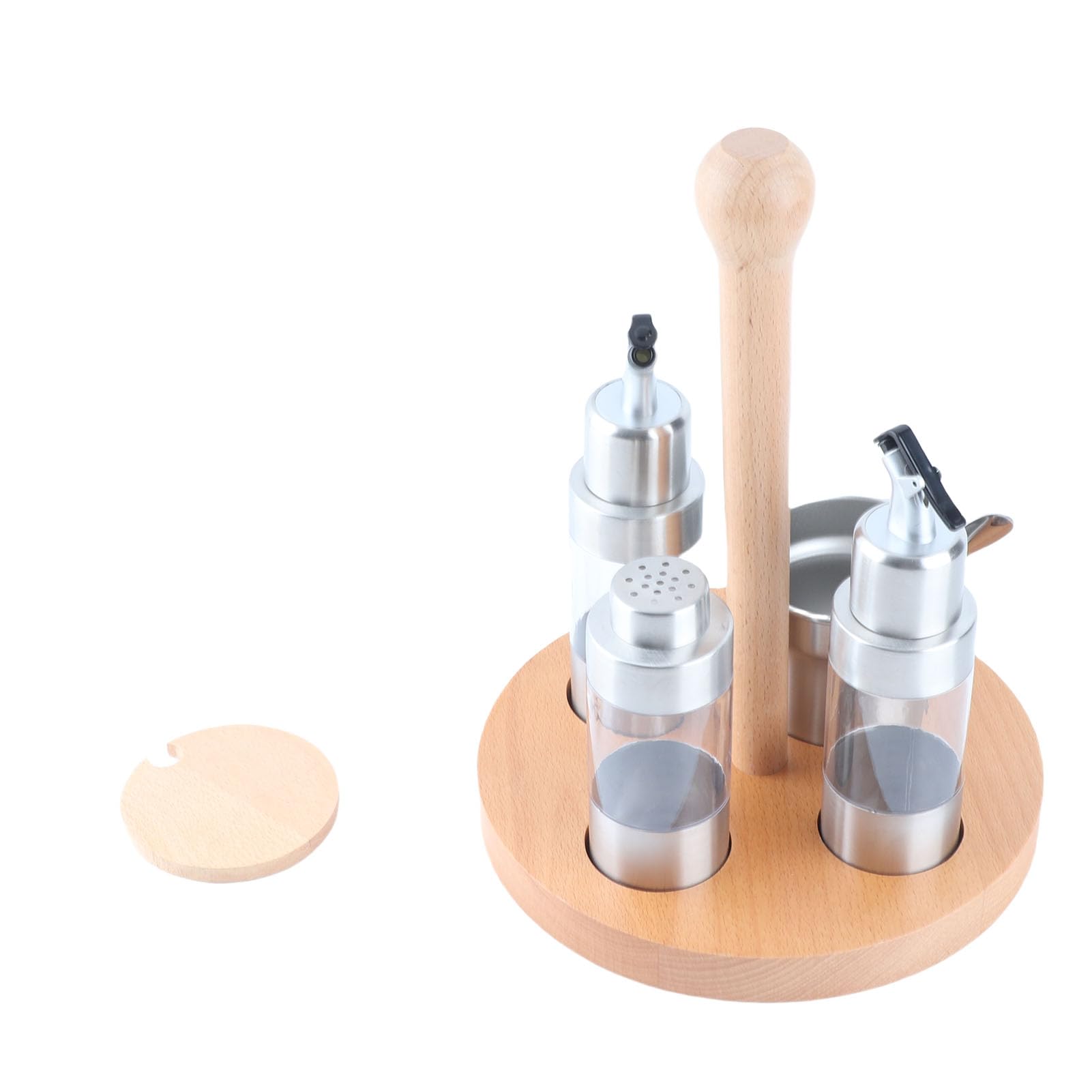 Fdit Ensemble de Condiments avec étagère à épices, Support de Pots à