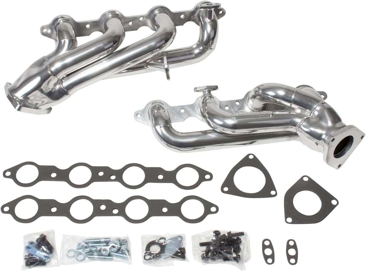 BBK Performance 40050 CNC-Series Performance Header; Silver Ceramic; 1.75 in.;