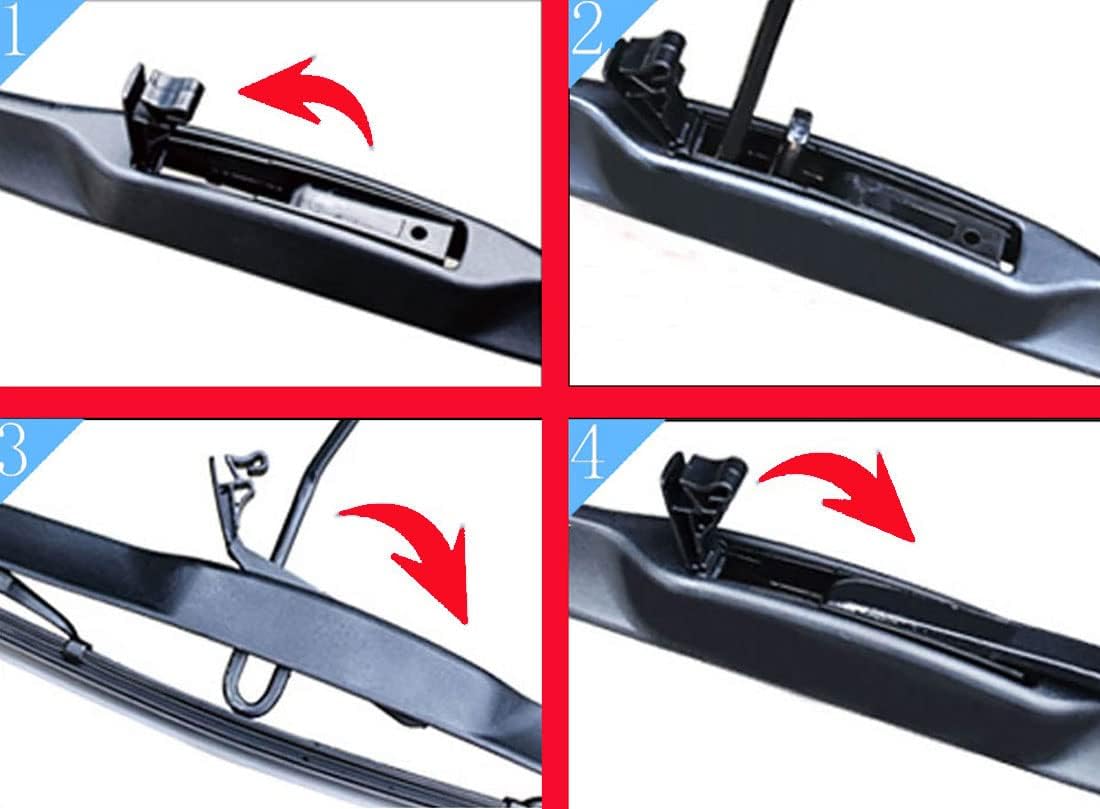 ZJIEX Wiper Blades Front Windscreen Wipers for Corolla Cross XG10 2021-2024 Windshield Wipers Replacement Blades for Car Window fit U J Hook Arms,B-Front-window-wiper-2pcs