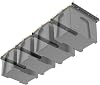 WALMANN Overhead Tote Storage Rails, Heavy Duty Garage Ceiling Bin Storage Rack Adjustable Garage Tote Slide Rail System(5 Pack for 4 Bins, Bins Are Not Included)