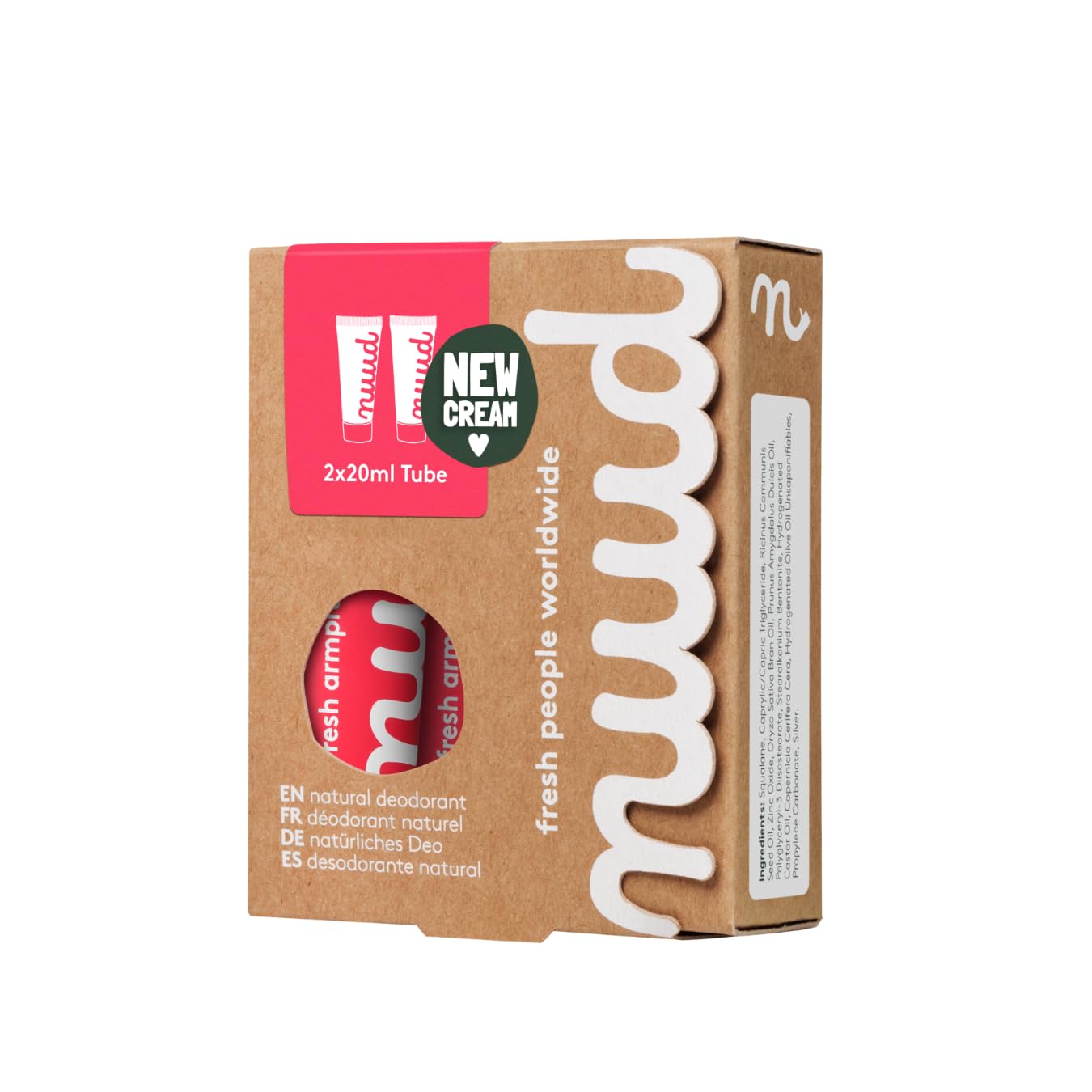 nuud Smarter Pack | 2 x 20ml | 100% natural, vegan cream deodorant, effective for 3 days, no perfume, aluminium or alcohol, for women & men, enough for 4-5 months, dermatologically approved. - Image 2