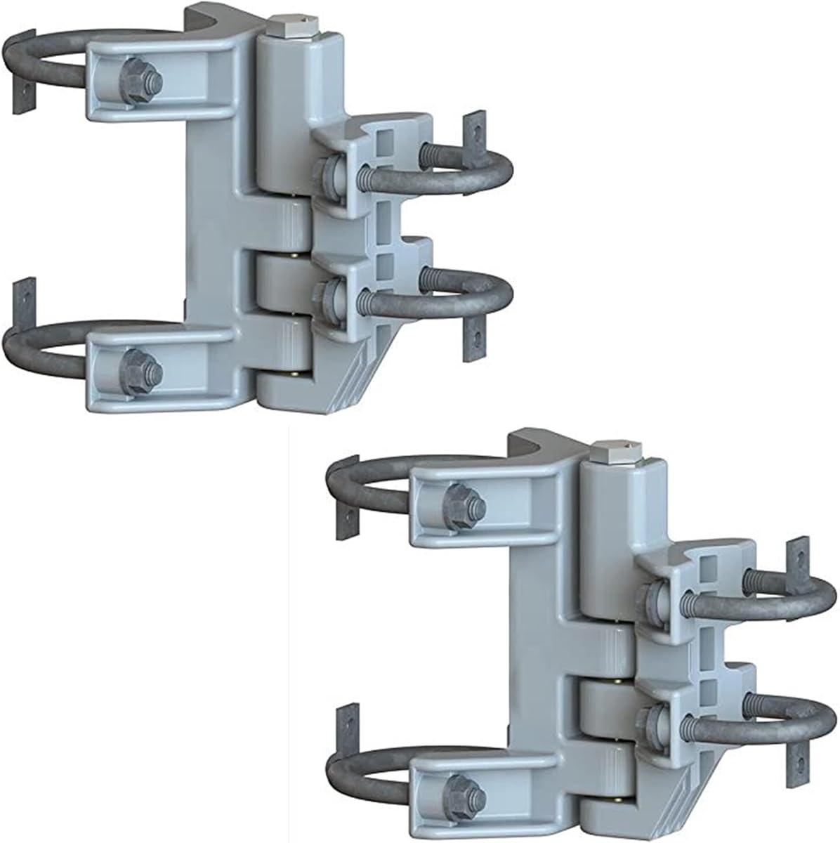 Pair of Nationwide Industries Multi-Size Chain Link Self-Closing Hinges, Color Gray