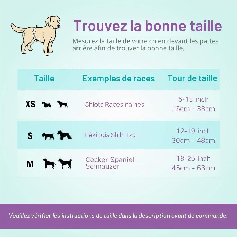 Couches pour Chien Mâle Taille S - 52 Bandes Abdominales Jetables, Ultra Absorbantes Incontinence, Apprentissage Propreté, Voyages