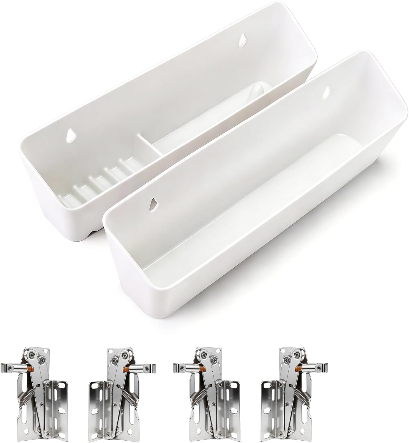 11" Soft Close Tip Out Tray for Sink, Fits Cabinet Opening 13" Wide and Larger, Easy to Install and Clean, Sturdy Steel Hinges, Smooth Spring Mechanism, Maximize Space of the Unused False Drawer Front