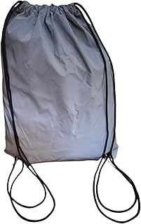 reflectosafe Reflective Drawstring Sling Bag Backapck for Sports Gym High Visibility Night Safety Protective Bag for Cycling, Walking, Running, Camping - Grey-picture-25