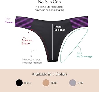 EBY Seamless High Waisted Thong | Womens Underwear | Seamless Panty for Women Comfortable No Show Underwear