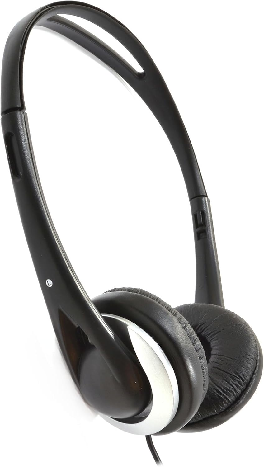 kenable Stereo/Mono Super Bass Sound Cushioned TV Headphones - Long 6m (~20 feet) Cable