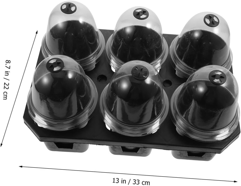 KESYOO Black High-Waisted Round Plastic Nursery Pots with Humidity Cover for Succulents and Flowers Sturdy Garden Planter with Drainage for Indoor and Outdoor Use