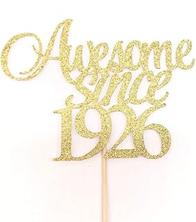 Atelier Elegance Awesome Since 1926 Cake Topper, 95th Birthday Cake Topper, 95th Anniversary Topper